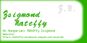 zsigmond mateffy business card